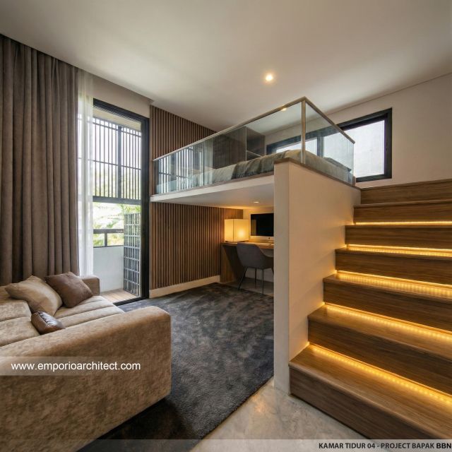 Desain Kamar Tidur 4 Rumah Modern 2 Lantai Bapak BBN di Bandung