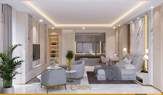 Desain Kamar Tidur Utama Rumah Modern 2 Lantai Bapak IDW di Bandung, Jawa Barat