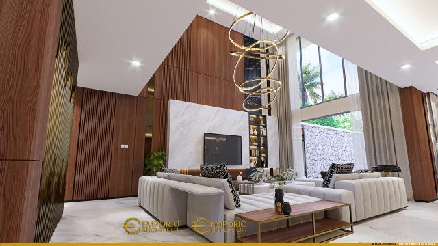 Desain Ruang Keluarga Rumah Modern 2 Lantai Bapak IDW di Bandung, Jawa Barat