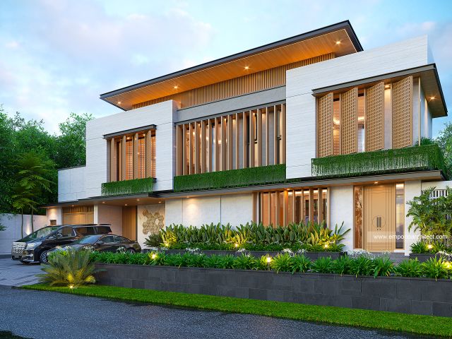 Video Desain Rumah Modern 2 Lantai Bapak AZR 1997 di  Bandung