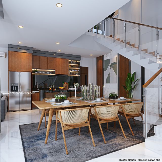 Desain Ruang Makan Rumah Modern 2 Lantai Bapak KKJ di Denpasar, Bali