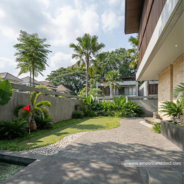 Desain Tampak Detail Depan 5 Rumah Modern 2 Lantai Bapak STO di Makassar, Sulawesi Selatan