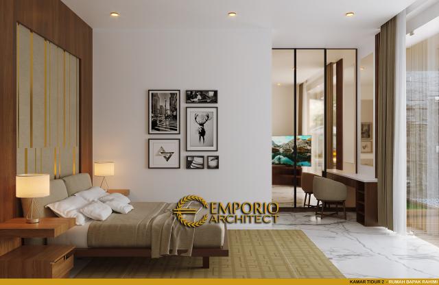 Desain Kamar Tidur 2 Rumah Modern 2 Lantai Bapak Rahimi di Manado, Sulawesi Utara