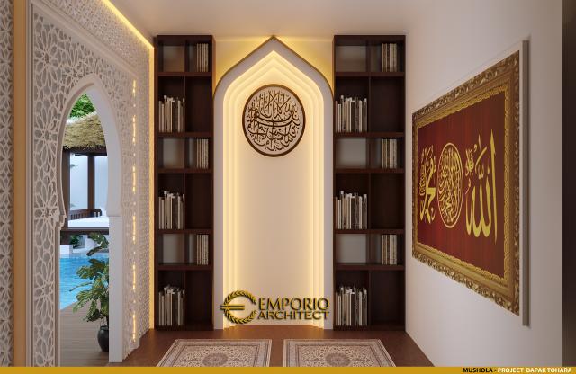 Desain Mushola Rumah Modern 2 Lantai Bapak T di Citraland, Jakarta