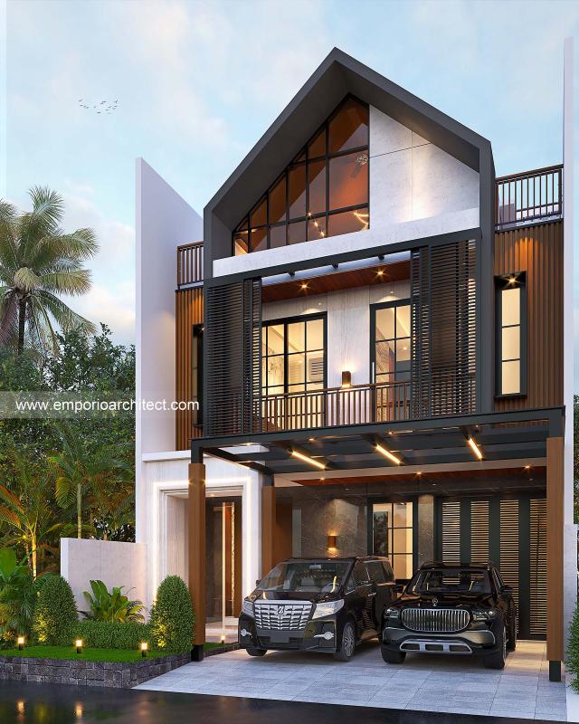 Video Desain Rumah Modern 2.5 Lantai Bapak BGS 1390 di  Semarang