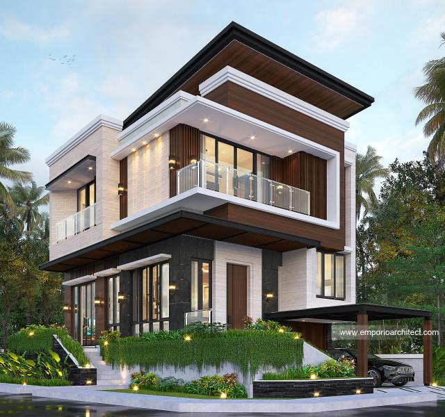 Video Desain Rumah Modern 2.5 Lantai Ibu Youla di  Makassar