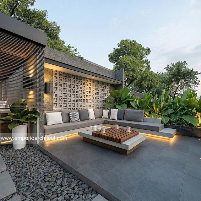 Desain Rooftop Rumah Modern 2.5 Lantai Bapak DNZ di BSD, Tangerang Selatan, Banten