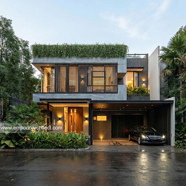 Desain Rumah Modern 2.5 Lantai Bapak DNZ di  BSD, Tangerang Selatan, Banten