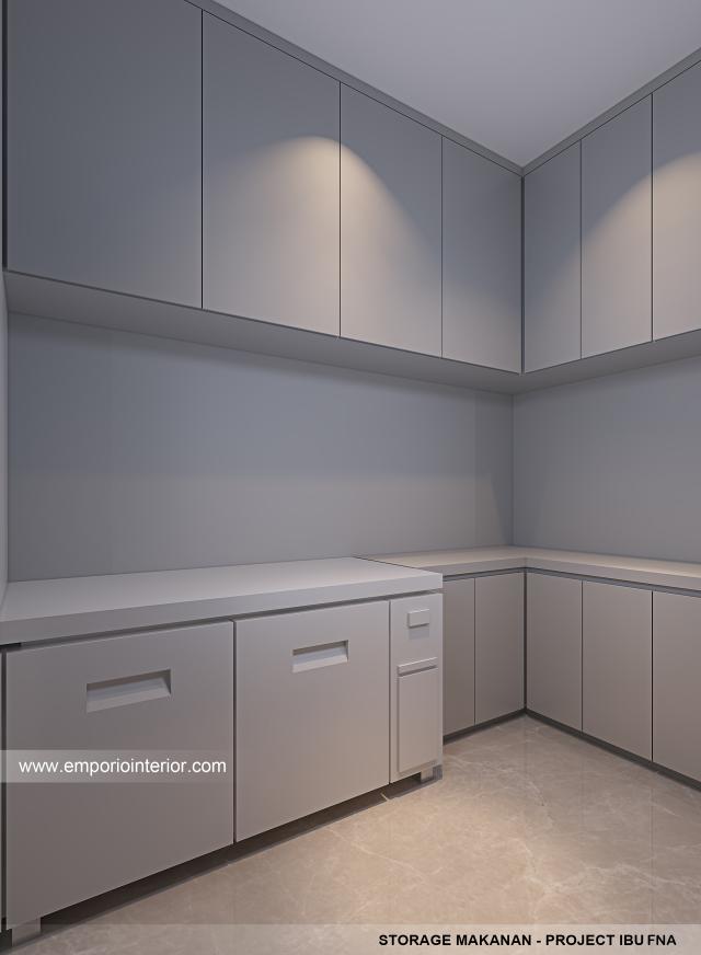 Desain Storage Makanan Rumah Modern 2.5 Lantai Ibu FNA 1561 di Bali