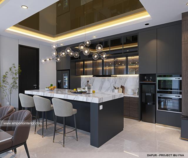 Desain Dapur Rumah Modern 2.5 Lantai Ibu FNA 1561 di Bali