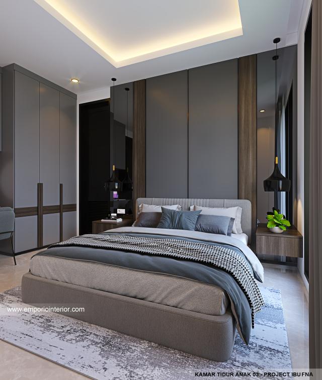 Desain Kamar Tidur Anak 3 Rumah Modern 2.5 Lantai Ibu FNA 1561 di Bali