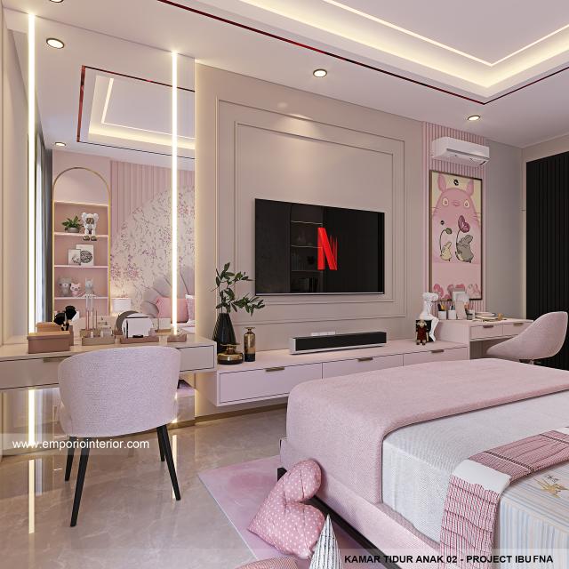 Desain Kamar Tidur Anak 2 Rumah Modern 2.5 Lantai Ibu FNA 1561 di Bali