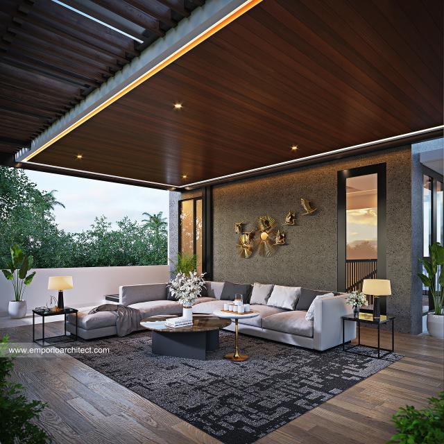 Desain Rooftop Rumah Modern 2.5 Lantai Ibu FKA di Jakarta