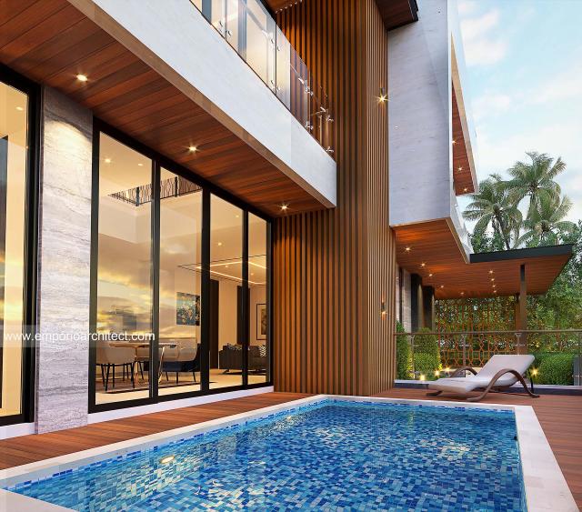 Desain Rumah Modern 2.5 Lantai Bapak HDU 1389 di  Jakarta