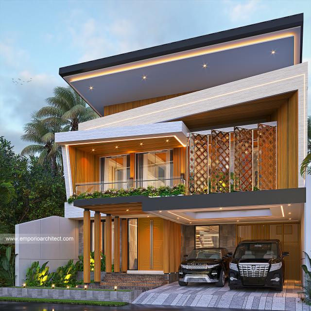Desain Rumah Modern 2.5 Lantai Bapak RDI di  Bandung
