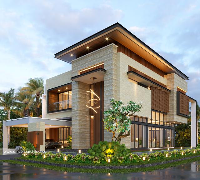 Video Desain Rumah Modern 2.5 Lantai Mrs. LDY 1356 di  Jakarta