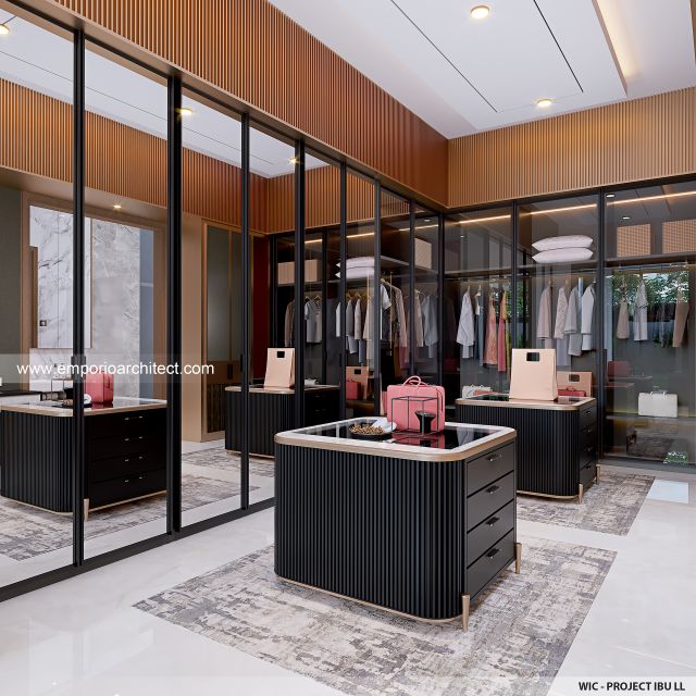 Desain WIC Rumah Modern 2.5 Lantai Ibu LL di Kalimantan Tengah