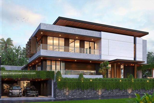 Video Desain Rumah Modern 2.5 Lantai Bapak HDR 1388 di  Puncak, Jawa Barat