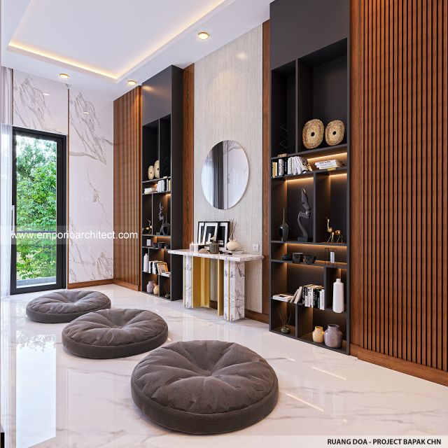 Desain Ruang Doa Rumah Modern 3 Lantai Bapak CHN di Bandung
