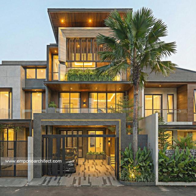 Desain Rumah Modern 3 Lantai Bapak STJ 2272 di  Jakarta Barat
