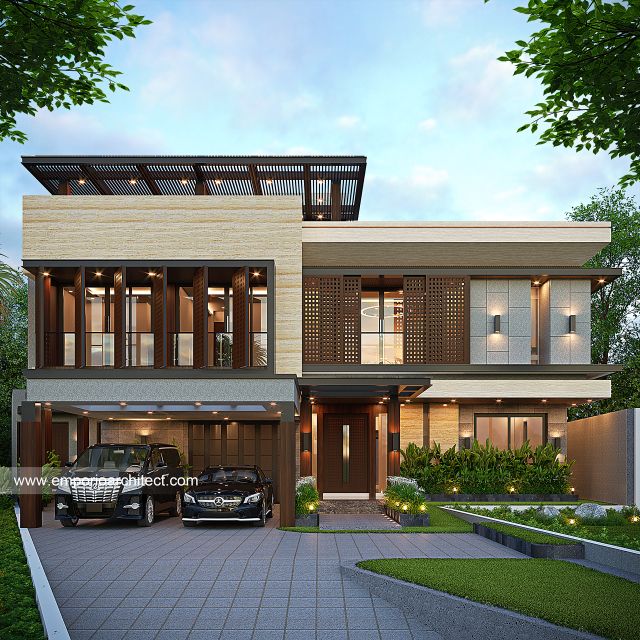 Video Desain Rumah Modern 3 Lantai Bapak JMS 2074 di  Jayapura, Papua