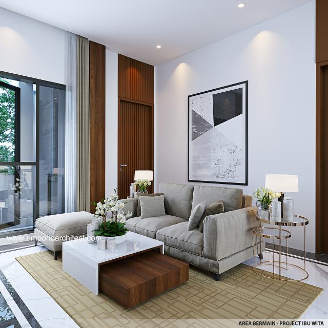Desain Area Bermain Rumah Modern 3 Lantai Ibu WTA di Tangerang Selatan