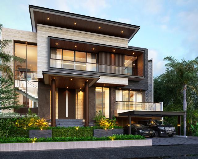 Video Desain Rumah Modern 3 Lantai Ibu SHR 1319 di  BSD, Tangerang Selatan