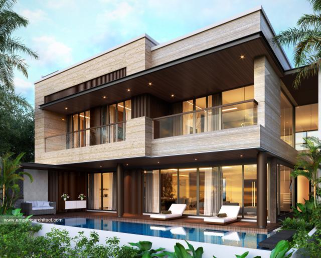 Desain Rumah Modern 3 Lantai Ibu SHR 1319 di  BSD, Tangerang Selatan