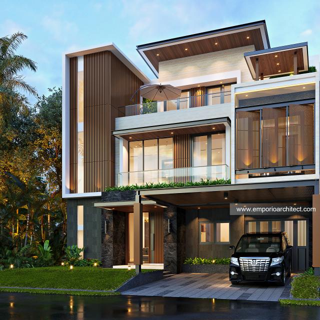 Video Desain Rumah Modern 3 Lantai Bapak Welly di  Balikpapan