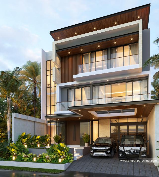 Desain Rumah Modern 3 Lantai Bapak RCK 1381 di  Kelapa Gading, Jakarta Utara