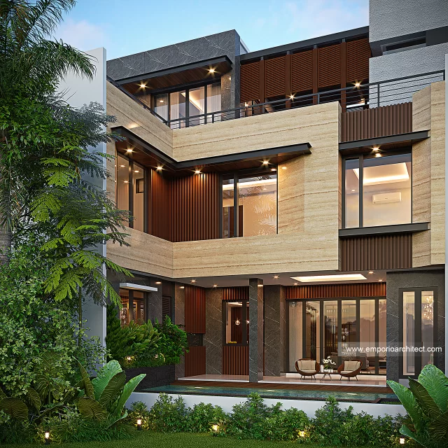 Video Desain Rumah Modern 3 Lantai Bapak APW 1958 di  Cibubur, Jakarta Timur