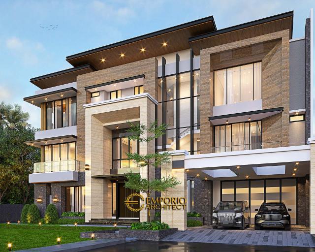 Video Desain Rumah Modern 3 Lantai Ibu TY 1238 di  BSD, Tangerang Selatan, Banten