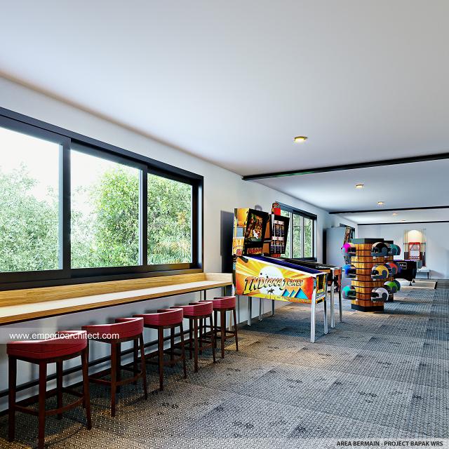 Desain Area Bermain Rumah Modern 3 Lantai Bapak WRS di Purworejo, Jawa Tengah