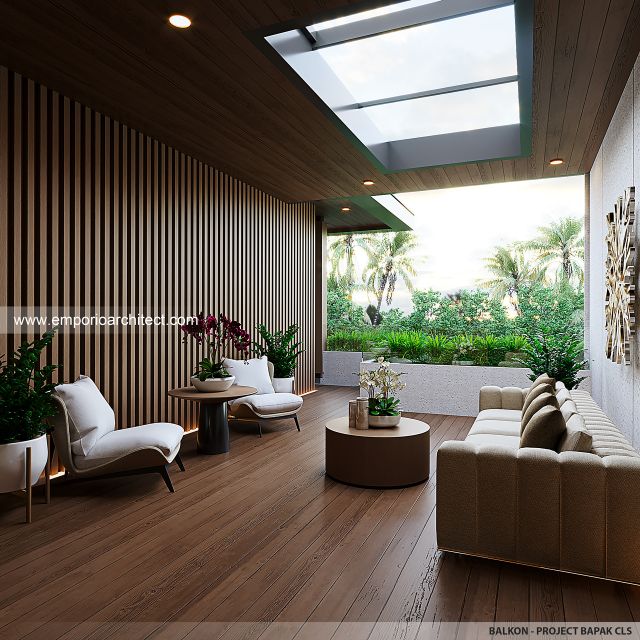 Desain Balkon Rumah Modern 3 Lantai Bapak CLS di Gading Serpong, Tangerang