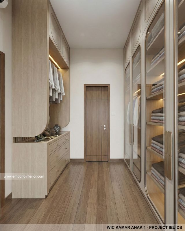 Desain WIC Kamar Tidur Anak 1 Rumah Modern 3 Lantai Ibu DB di Samarinda