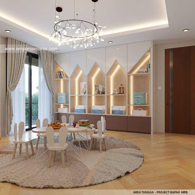 Desain Ruang Bermain Anak Rumah Modern 3 Lantai Bapak HRS di Medan