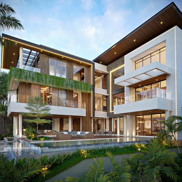 Video Desain Rumah Modern 3 Lantai Bapak MBK 1491 di Cibubur, Jakarta Timur