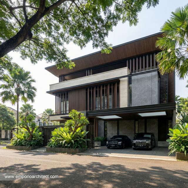 Desain Rumah Modern 3 Lantai Bapak EFN 2300 di  Cibubur, Jakarta Timur