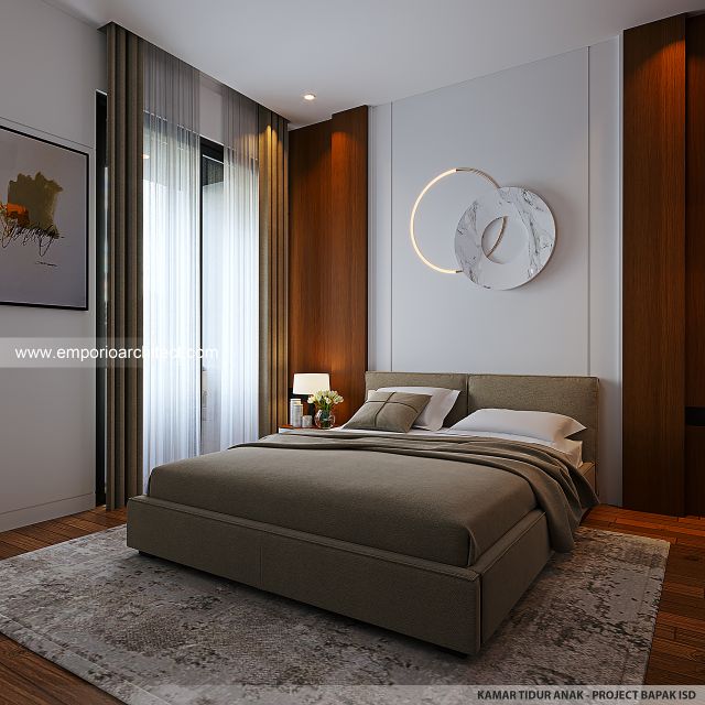Desain Kamar Tidur Anak Rumah Modern 3 Lantai Bapak ISD di Kemang, Jakarta Selatan