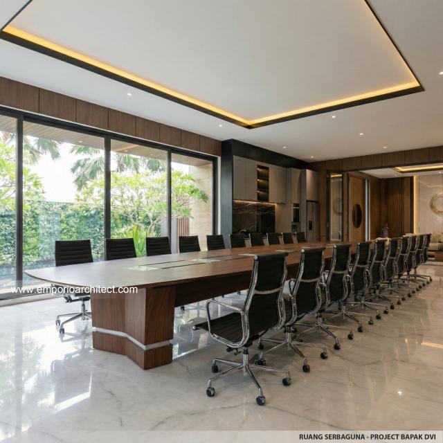 Desain Ruang Serbaguna Rumah Modern 3 Lantai Bapak DVI di Tangerang