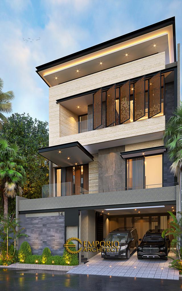 Video Desain Rumah Modern 3 Lantai Bapak ATN 1236 di  Jakarta