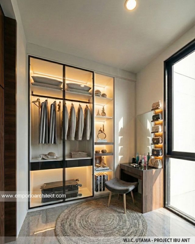 Desain WIC Rumah Modern 3 Lantai Ibu ANT di Jakarta Selatan