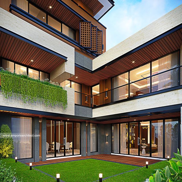 Video Desain Rumah Modern 3 Lantai Bapak SHR 1829 di  Balikpapan