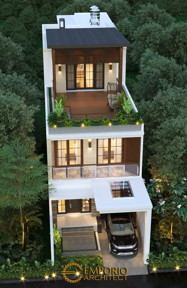 Desain Master Plan Rumah Modern 3 Lantai Ibu Liza Fitria di Bukittinggi, Sumatera Barat