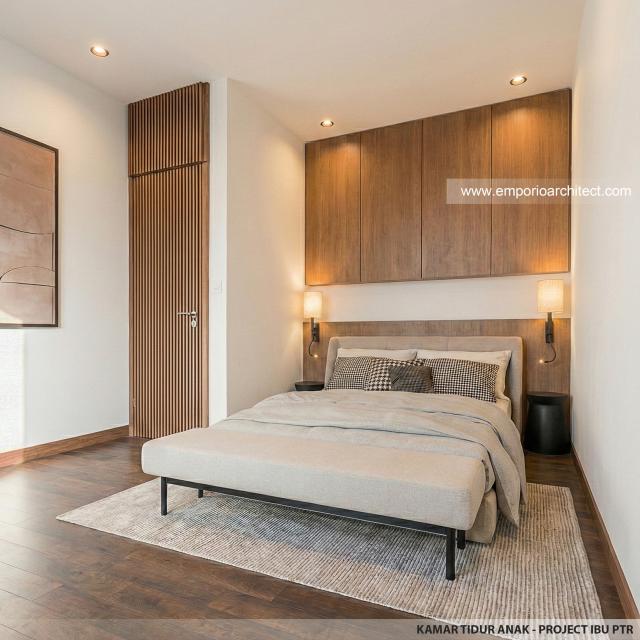 Desain Kamar Tidur Anak Rumah Modern 3 Lantai Ibu PTR di Rawamangun, Jakarta Timur