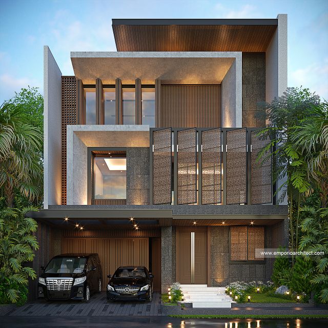 Video Desain Rumah Modern 3 Lantai Ibu RC 1852 di  Alam Sutera, Tangerang