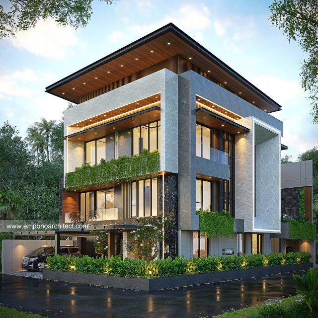 Video Desain Rumah Modern 3 Lantai Ibu RN 2053 di  Jambi