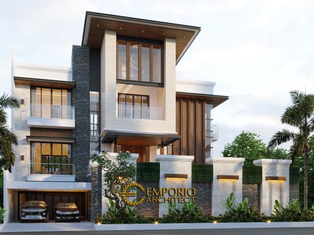 Video Desain Rumah Modern 3 Lantai Bapak IRW di  Jakarta