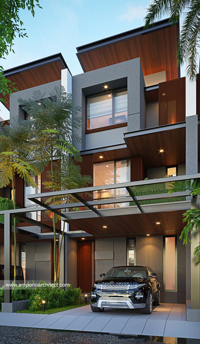 Video Desain Perumahan Modern 3 Lantai lebar 5.5 meter PT. AMP 2008 di  Jakarta