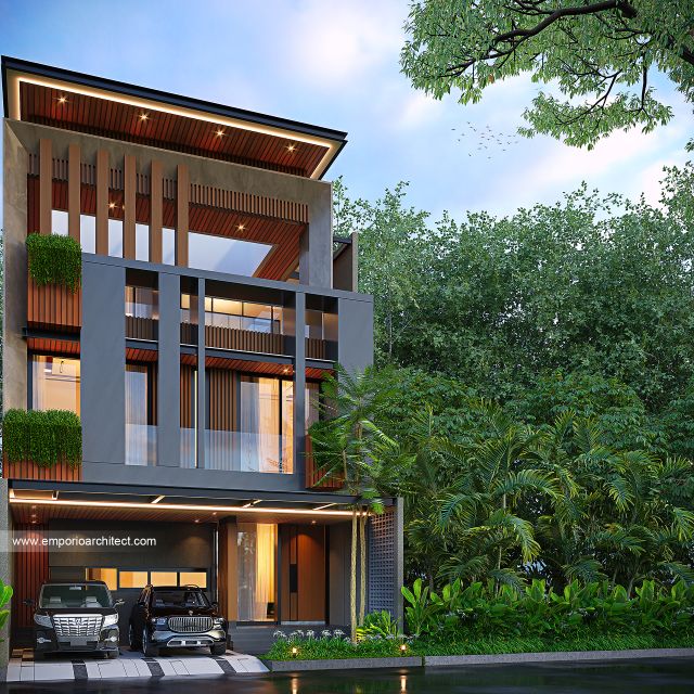 Video Desain Rumah Modern 3 Lantai Bapak JK 1820 di  BSD, Tangerang Selatan